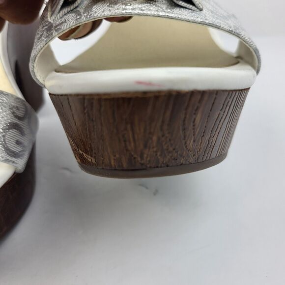 GBG Los Angeles Selah ankle strap Block Heel White Sandal - Picture 5 of 15